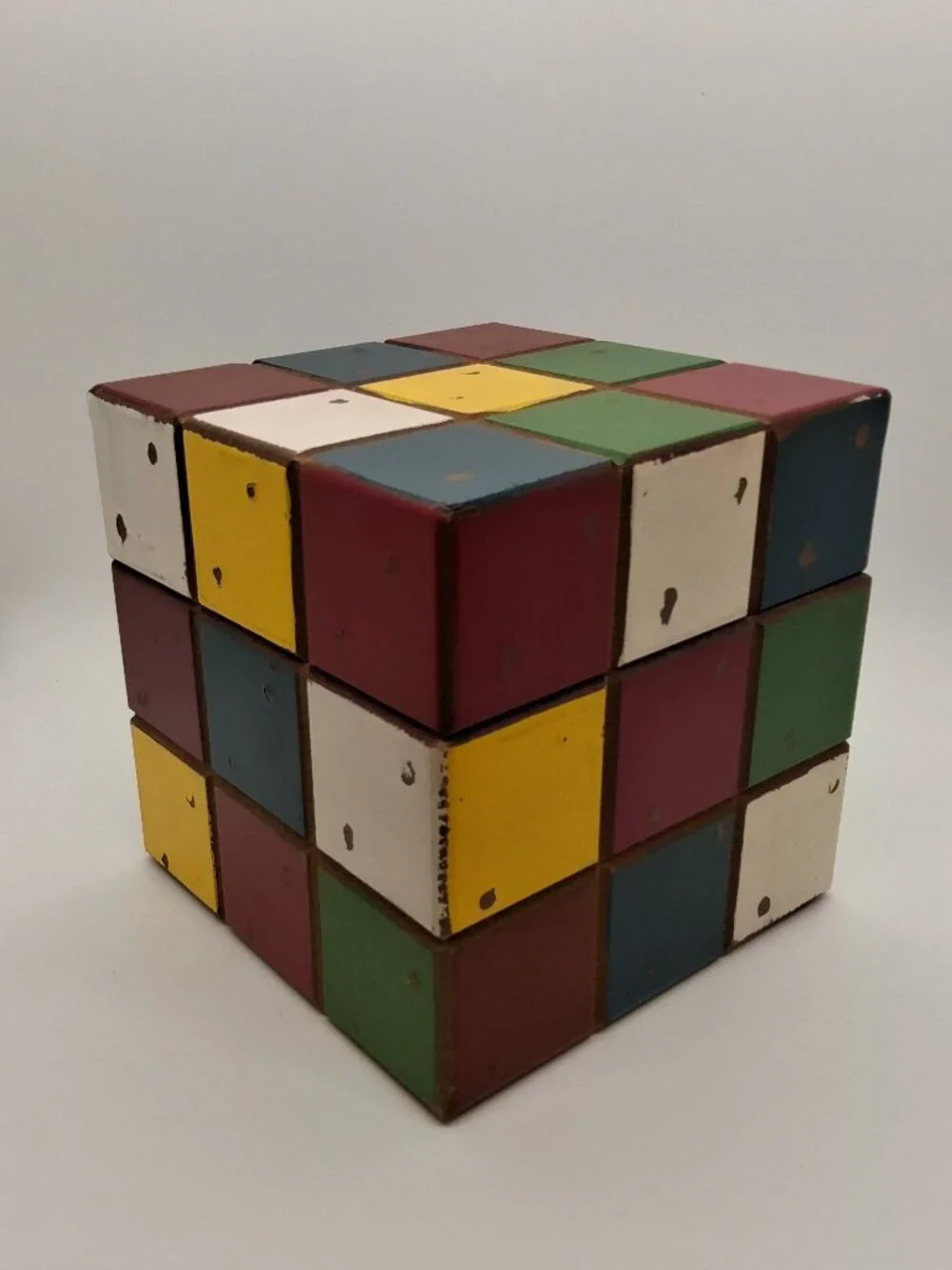 Wooden Rubik's Cube Storage/Display Shelf Box Container